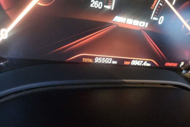Used BMW 5 Series 2018 525Li M Sport Package Odometer Close Up