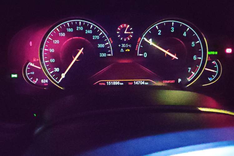 Used BMW 5 Series 2018 530Li Luxury Edition M Sport Package Odometer Close Up