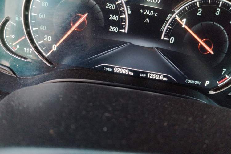 Used BMW 5 Series 2018 525i M Sport Package Odometer Close Up