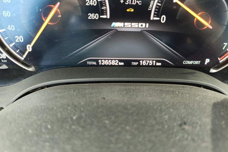 Used BMW 5 Series 2018 530Li Luxury Edition Premium Package Odometer Close Up