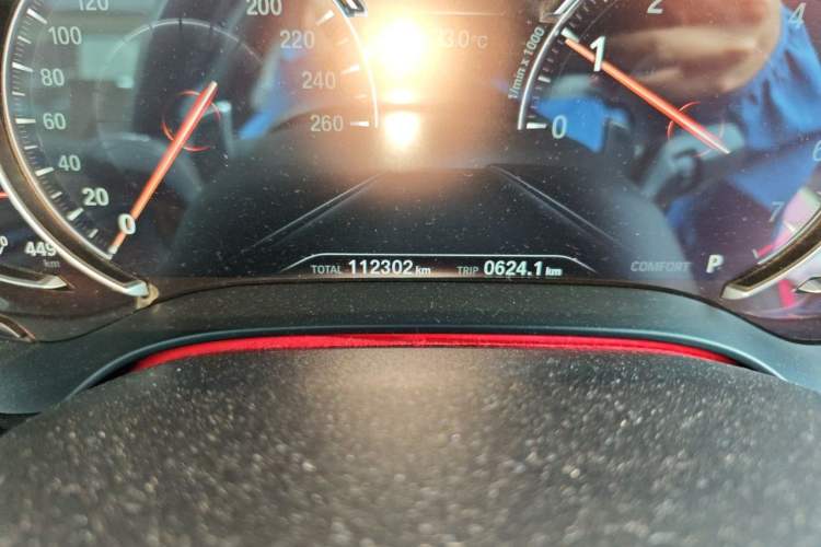 Used BMW 5 Series 2018 530i M Sport Package Odometer Close Up