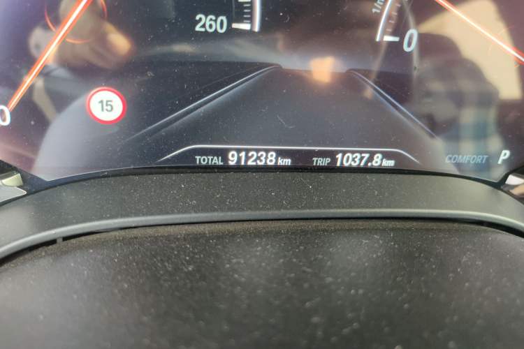 Used BMW 5 Series 2018 525i M Sport Package Odometer Close Up