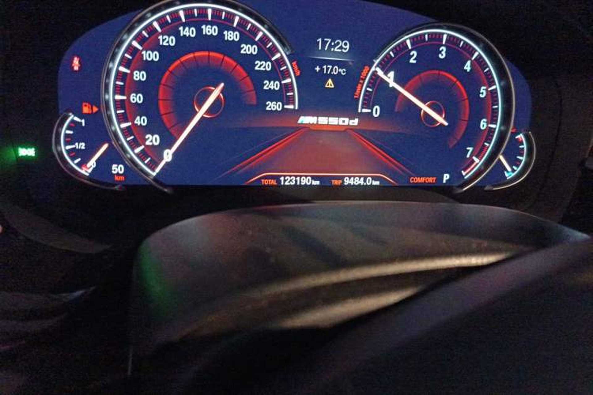 Used BMW 5 Series 2018 525Li M Sport Package Odometer Close Up