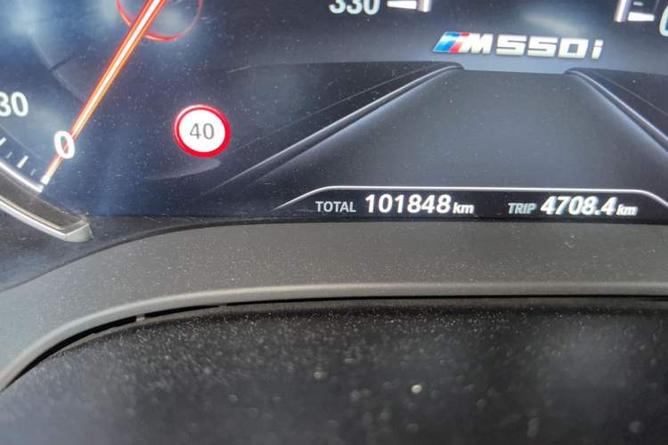 Used BMW 5 Series 2018 Restyled 530Li Leading Edition M Sport Package Odometer Close Up