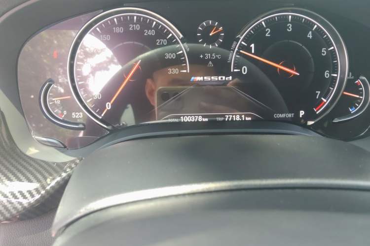 Used BMW 5 Series 2018 Restyled 530Li Luxury Edition M Sport Package Odometer Close Up
