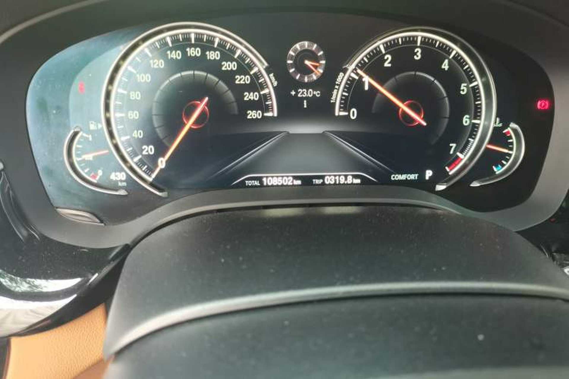 Used BMW 5 Series 2018 Restyled 530Li Leading Edition M Sport Package Odometer Close Up