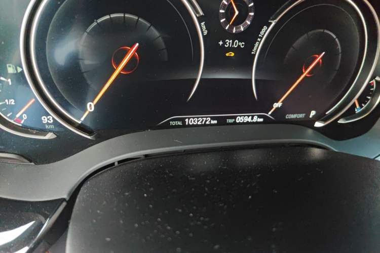Used BMW 5 Series 2018 530Li Leading Model M Sport Package Odometer Close Up