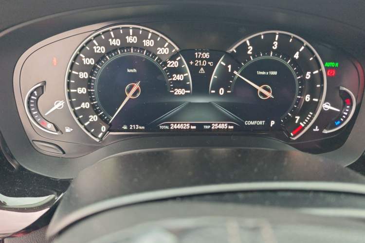 Used BMW 5 Series 2018 528Li Launch Special Edition Odometer Close Up