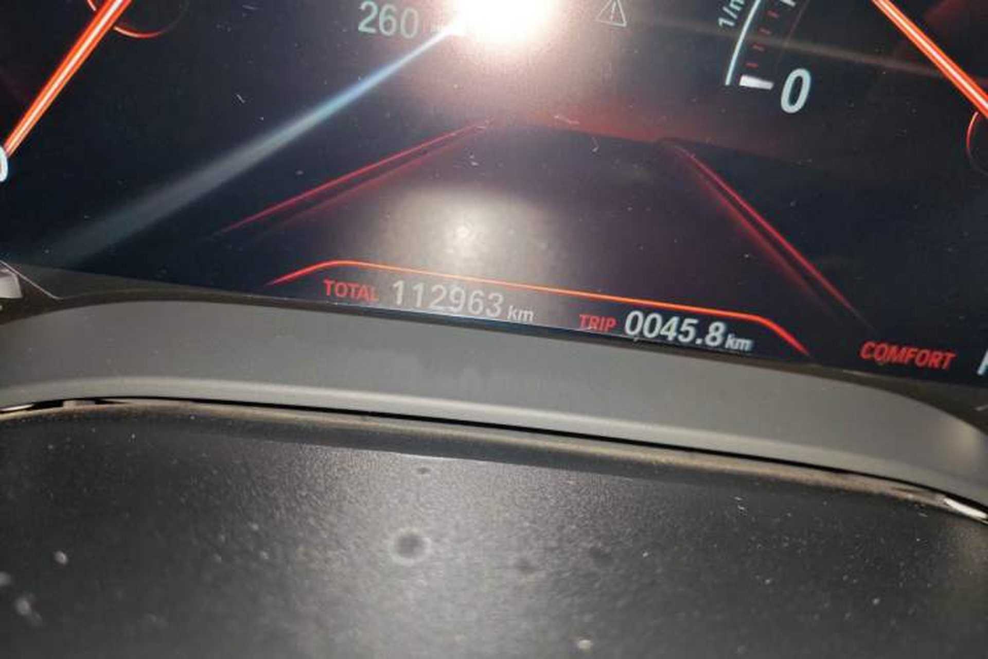 Used BMW 5 Series 2018 Restyled 530Li Leading Edition M Sport Package Odometer Close Up
