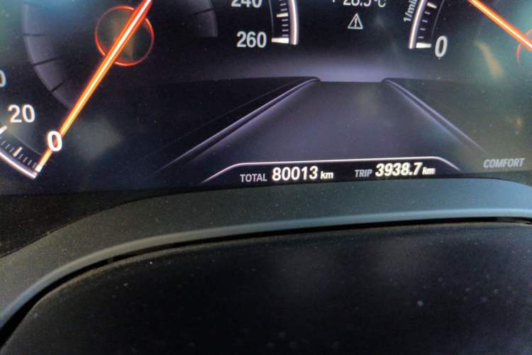 Used BMW 5 Series 2019 525Li M Sport Package Odometer Close Up
