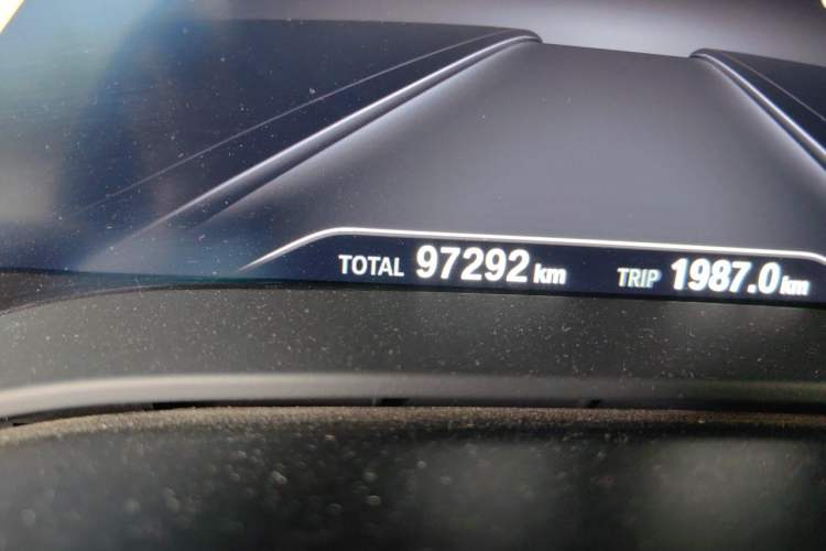 Used BMW 5 Series 2019 530Li Leading Model Luxury Package Odometer Close Up