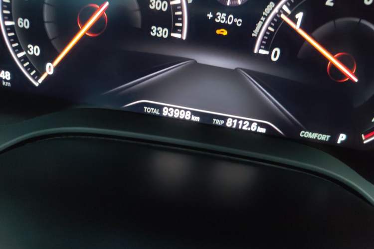 Used BMW 5 Series 2019 Facelifted 530Li Leading Edition Luxury Package Odometer Close Up