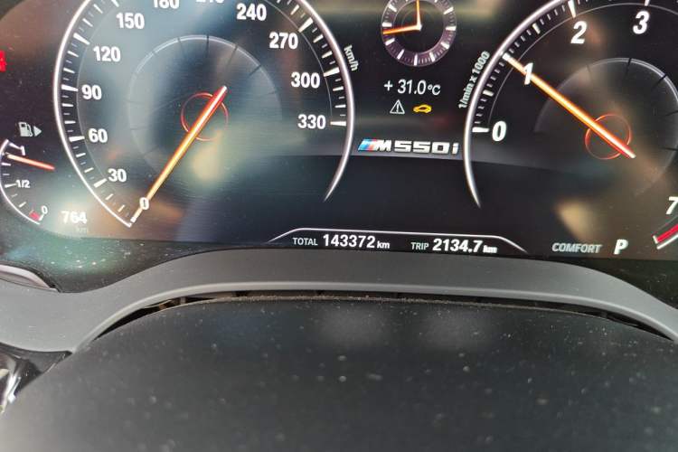 Used BMW 5 Series 2019 525Li M Sport Package Odometer Close Up