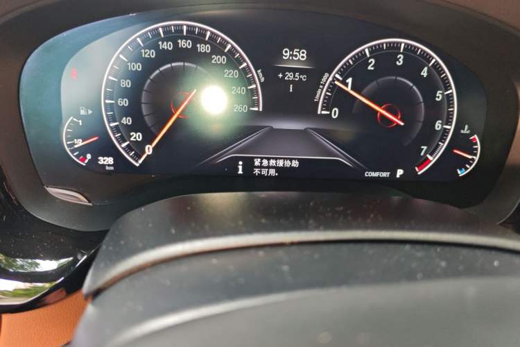 Used BMW 5 Series 2019 525i M Sport Package Odometer Close Up