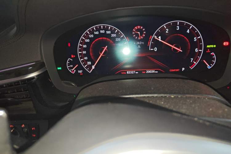 Used BMW 5 Series 2019 530Li Leading Model M Sport Package Odometer Close Up
