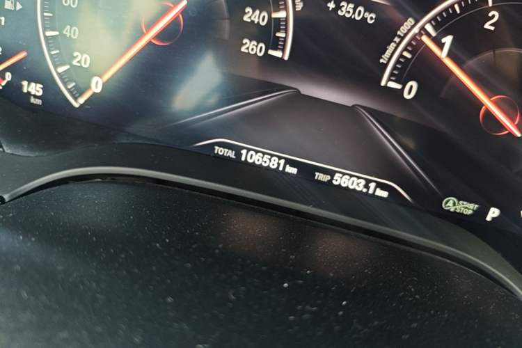 Used BMW 5 Series 2019 Restyled 525Li M Sport Package Odometer Close Up