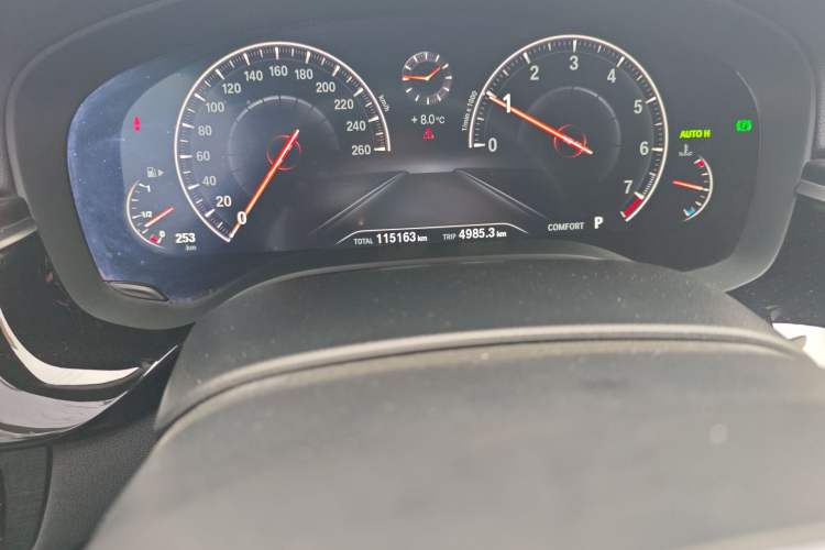 Used BMW 5 Series 2019 530Li Leading Model M Sport Package Odometer Close Up