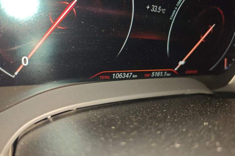 Used BMW 5 Series 2019 530Li Leading Model M Sport Package Odometer Close Up