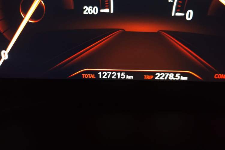 Used BMW 5 Series 2019 530i M Sport Package Odometer Close Up