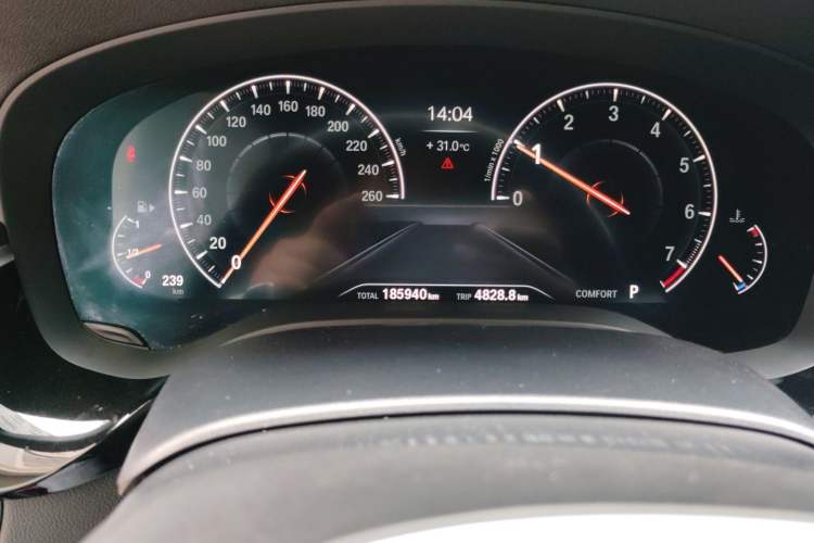 Used BMW 5 Series 2019 Restyled 530Li Luxury Edition M Sport Package Odometer Close Up