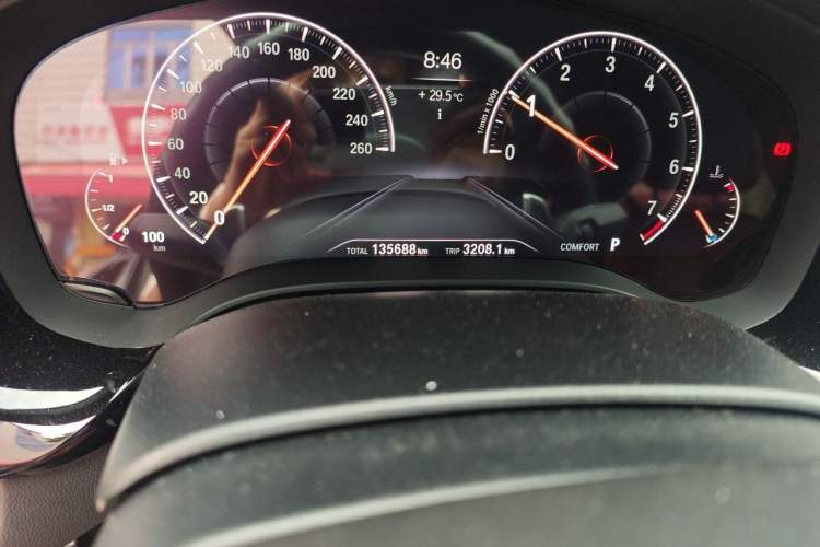 Used BMW 5 Series 2019 530Li xDrive M Sport Package Odometer Close Up