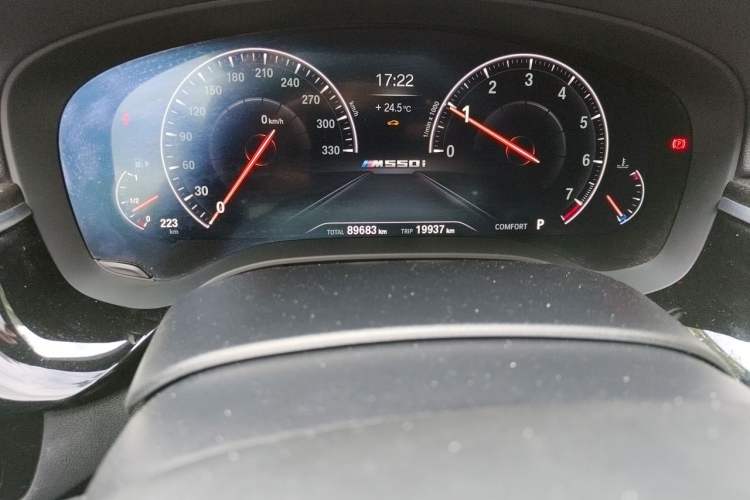 Used BMW 5 Series 2019 530Li Luxury Edition M Sport Package Odometer Close Up