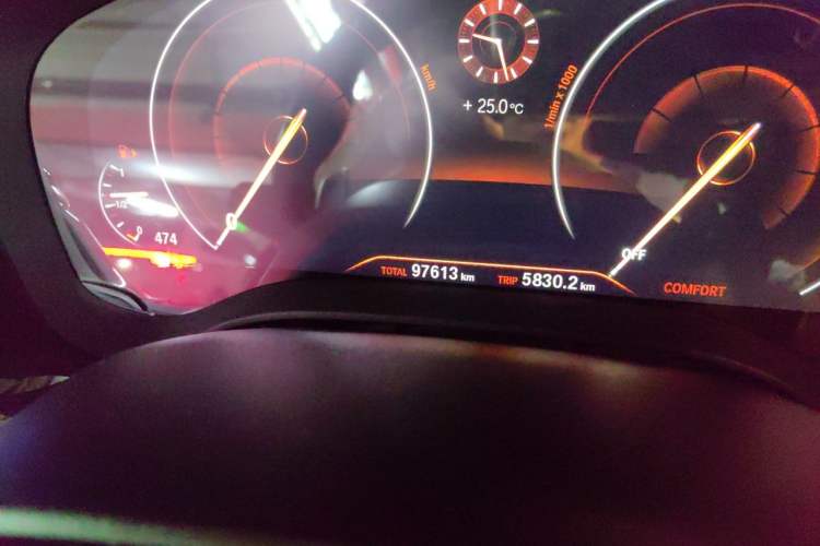 Used BMW 5 Series 2019 530Li Leading Model M Sport Package Odometer Close Up