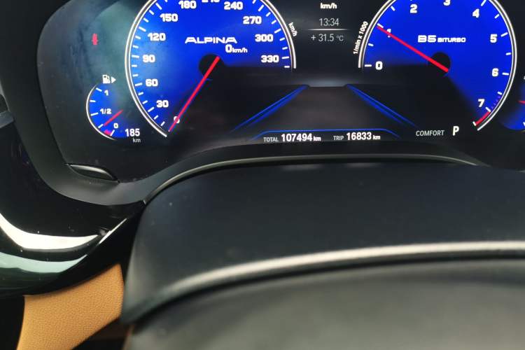 Used BMW 5 Series 2019 530Li Luxury Edition M Sport Package Odometer Close Up