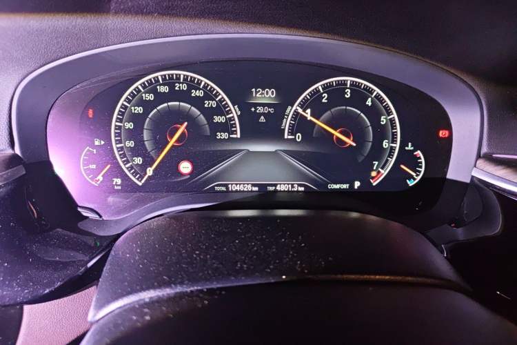 Used BMW 5 Series 2019 530Li Luxury Edition Premium Package Odometer Close Up