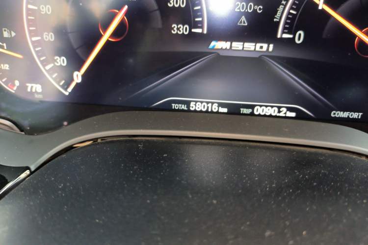Used BMW 5 Series 2019 530Li Leading Model M Sport Package Odometer Close Up