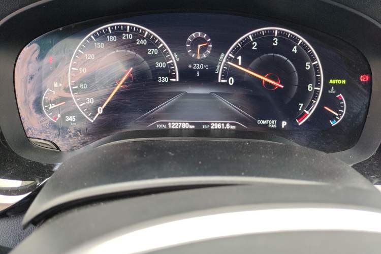 Used BMW 5 Series 2019 525i M Sport Package Odometer Close Up