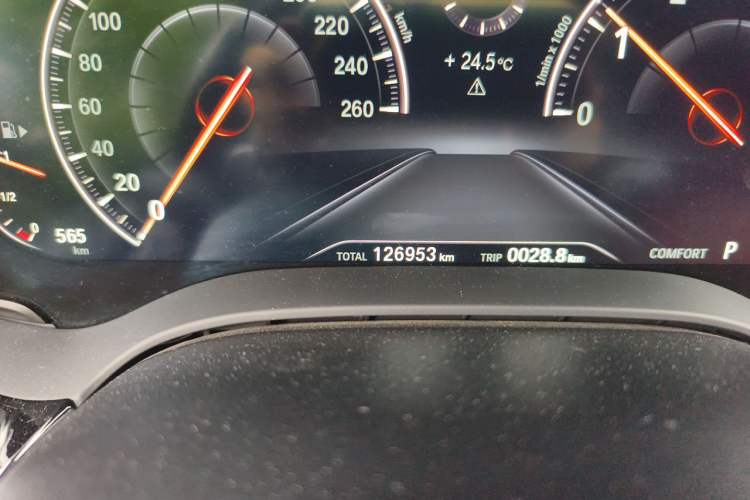 Used BMW 5 Series 2019 530Li xDrive M Sport Package Odometer Close Up