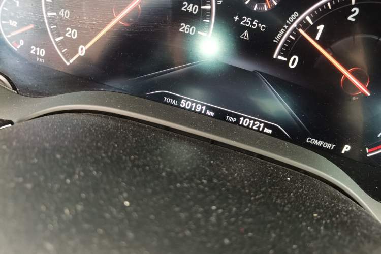 Used BMW 5 Series 2019 525Li M Sport Package Odometer Close Up