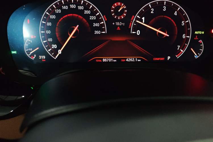 Used BMW 5 Series 2019 530Li Leading Model M Sport Package Odometer Close Up