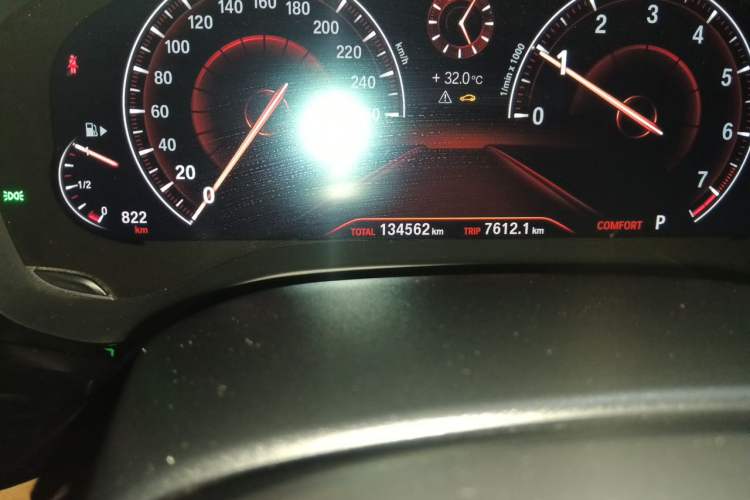 Used BMW 5 Series 2019 525i M Sport Package Odometer Close Up