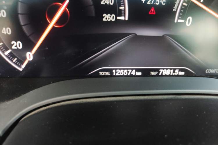 Used BMW 5 Series 2019 Facelifted 525Li Luxury Package Odometer Close Up