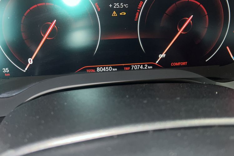 Used BMW 5 Series 2019 530Li xDrive M Sport Package Odometer Close Up