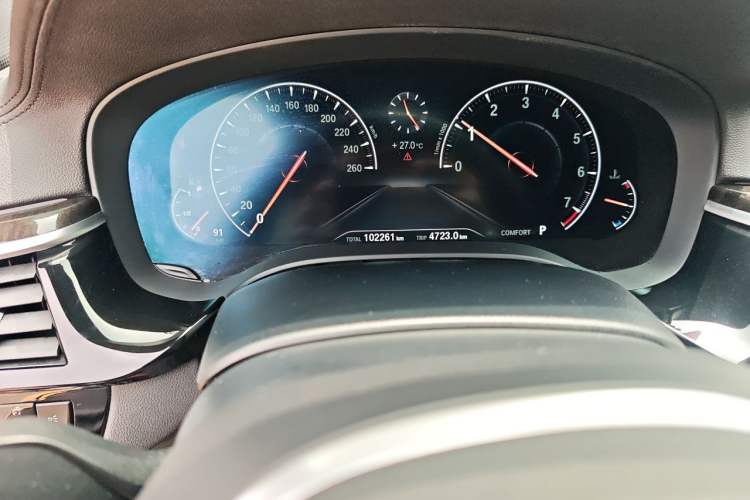Used BMW 5 Series 2019 530Li Leading Model M Sport Package Odometer Close Up
