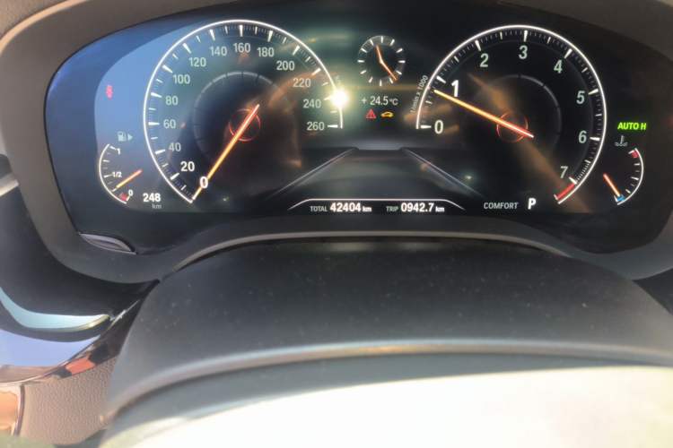 Used BMW 5 Series 2019 530Li Luxury Edition M Sport Package Odometer Close Up