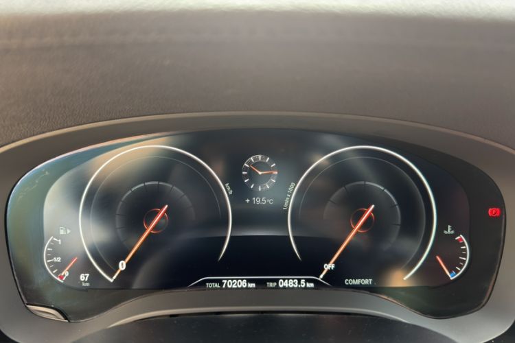 Used BMW 5 Series 2019 530Li Luxury Edition M Sport Package Odometer Close Up