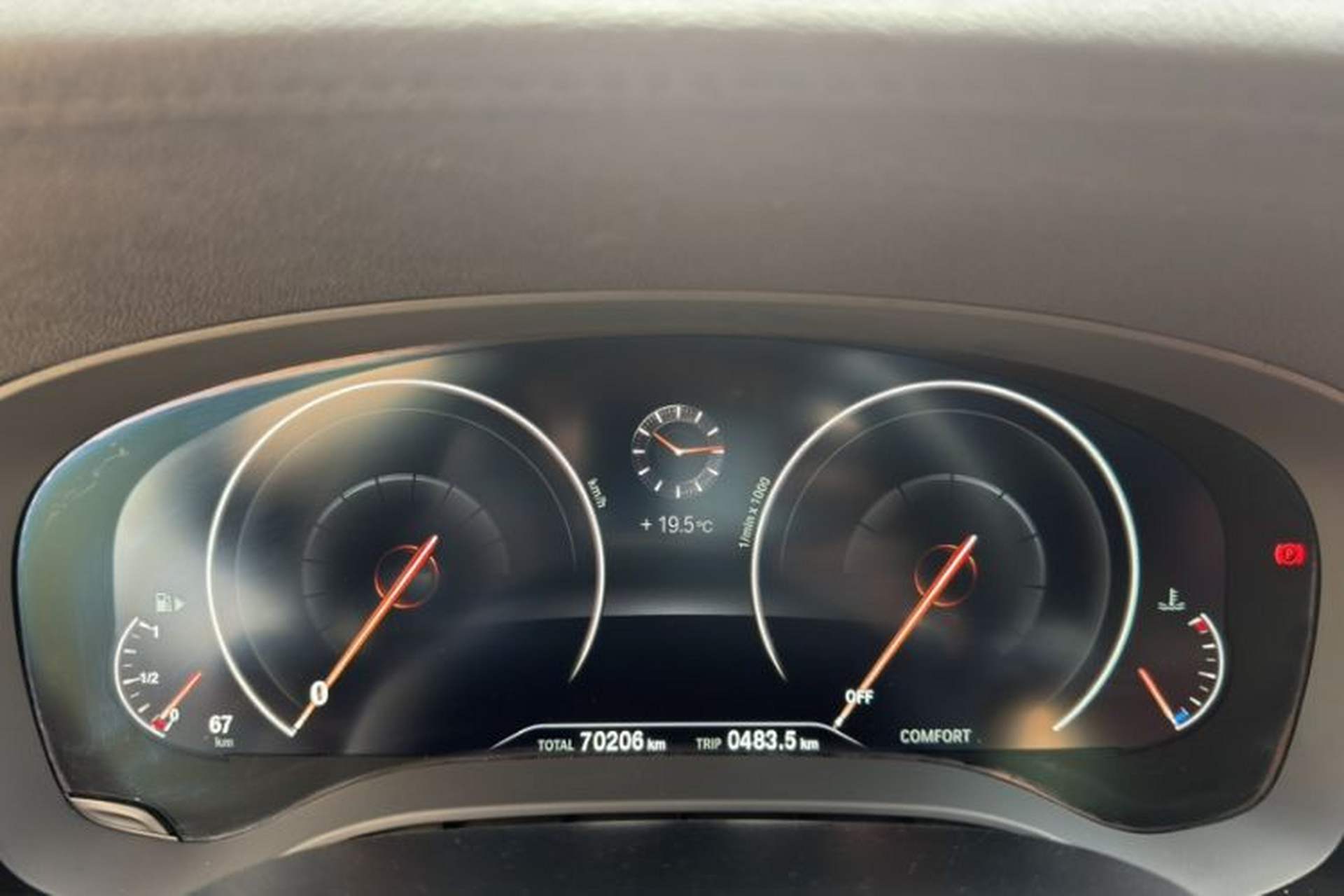 Used BMW 5 Series 2019 530Li Luxury Edition M Sport Package Odometer Close Up