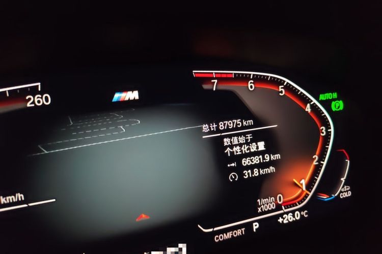 Used BMW 5 Series 2019 540i M Sport Package Odometer Close Up