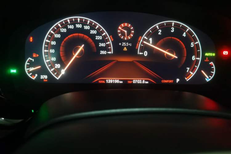 Used BMW 5 Series 2019 530Li Leading Model M Sport Package Odometer Close Up
