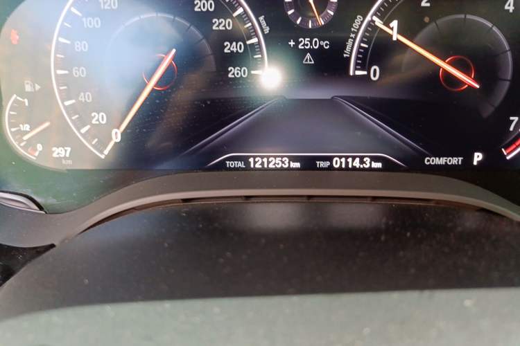 Used BMW 5 Series 2019 530Li Leading Model Luxury Package Odometer Close Up