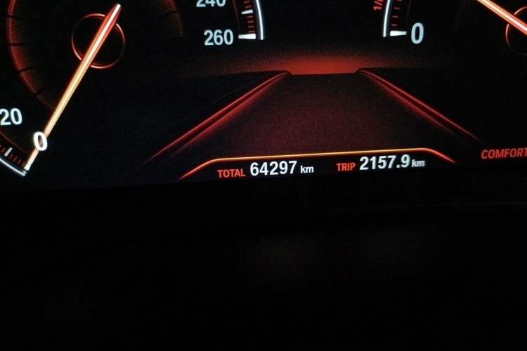 Used BMW 5 Series 2019 530Li Leading Model M Sport Package Odometer Close Up