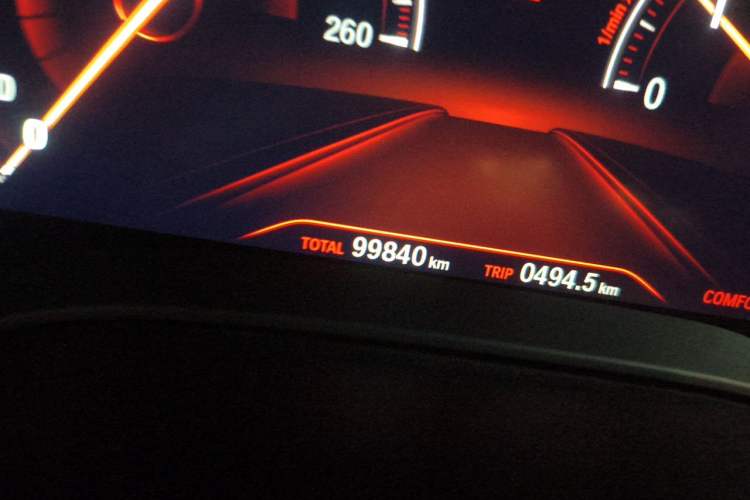 Used BMW 5 Series 2019 525Li M Sport Package Odometer Close Up