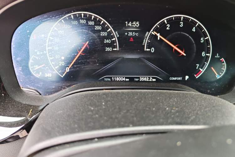 Used BMW 5 Series 2019 Facelifted 530i M Sport Package Odometer Close Up