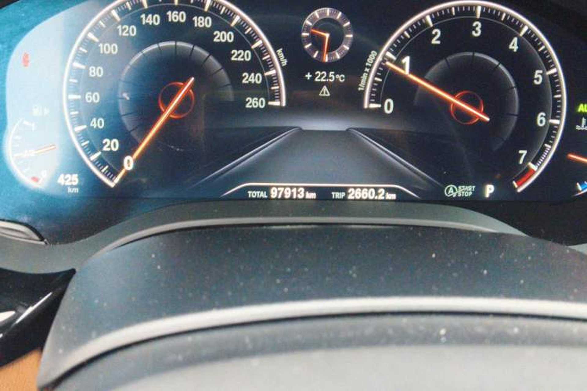 Used BMW 5 Series 2019 530Li Leading Model M Sport Package Odometer Close Up
