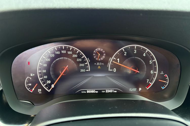Used BMW 5 Series 2019 Facelifted 530Li Luxury Edition Premium Package Odometer Close Up
