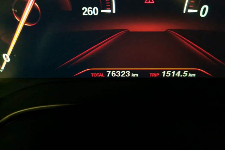 Used BMW 5 Series 2019 530i M Sport Package Odometer Close Up